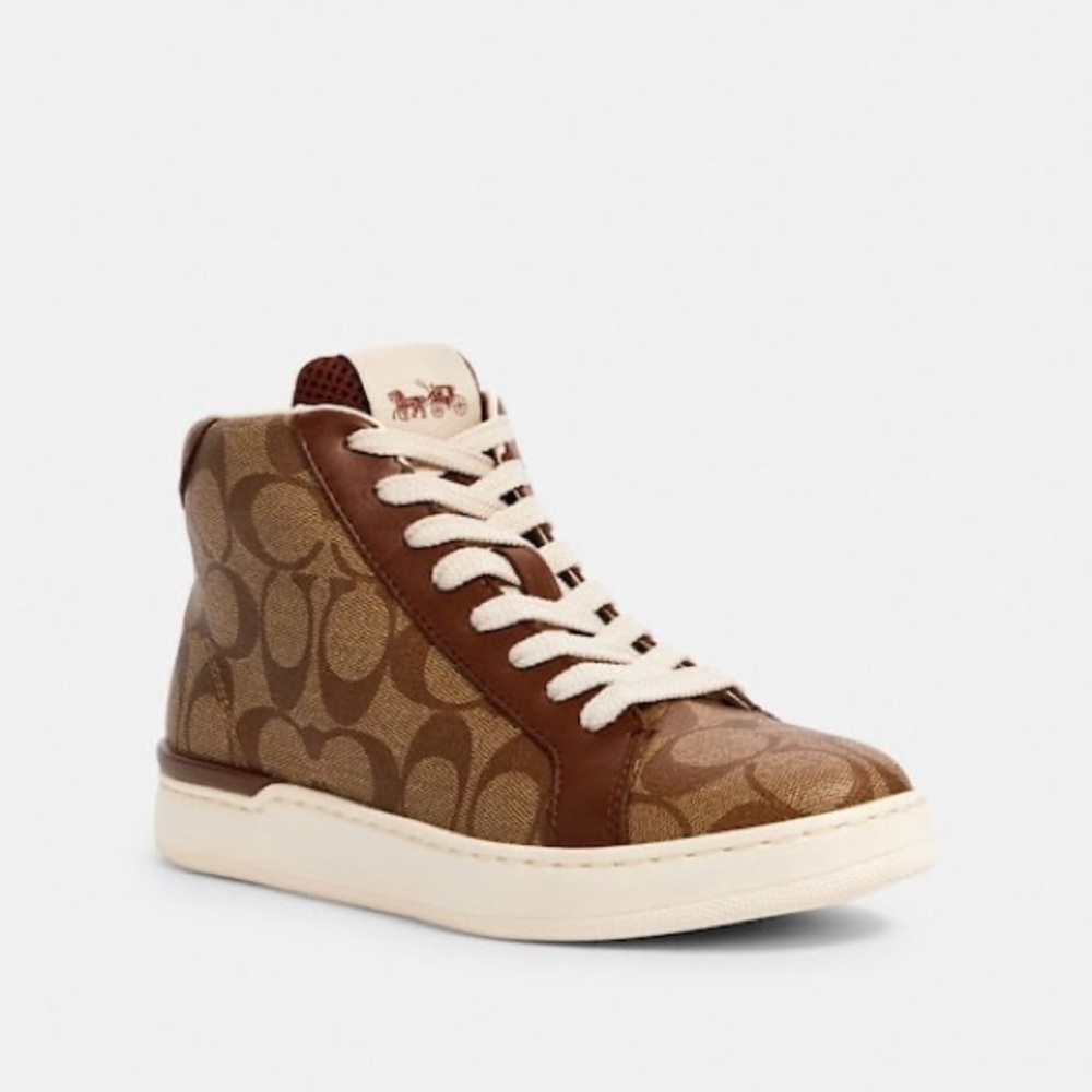 Coach Khaki Clip High Top Sneaker